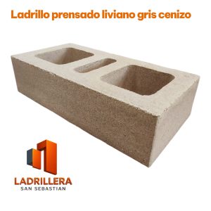 LADRILLO PRENSADO LIVIANO GRIS CENIZO PERLA