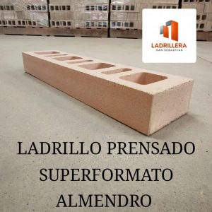 LADRILLO PRENSADO SUPERFORMATO ALMENDRO 6 CM