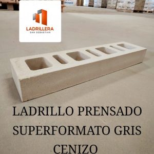 LADRILLO PRENSADO SUPERFORMATO GRIS CENIZO 6CM