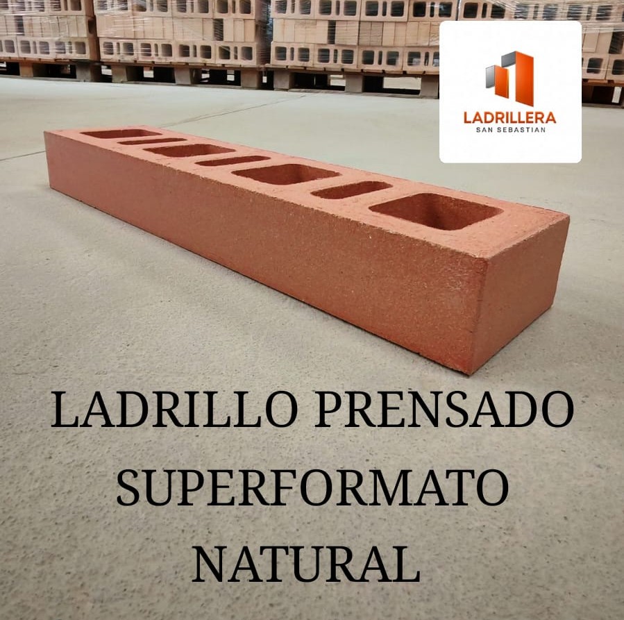 LADRILLO PRENSADO SUPERFORMATO NATURAL 6 CM