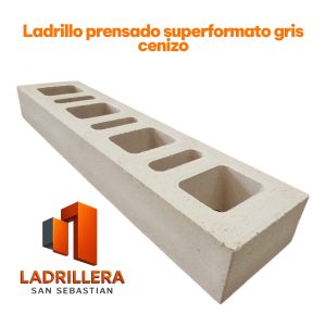 LADRILLO PRENSADO SUPERFORMATO GRIS CENIZO 6CM